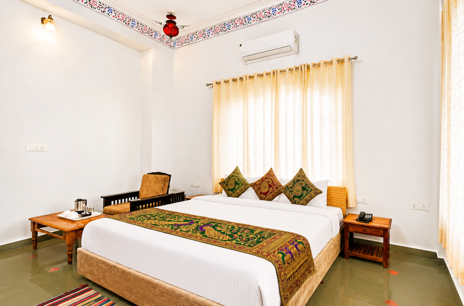 Royal Chamber - Traditional Rajasthani Room at Khakhri Haveli Udaipur
